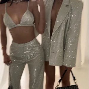 SLA the Label Astrid Bralette Top in Gold (NWT)